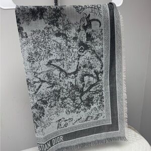 Dior Black and Gray Scarf